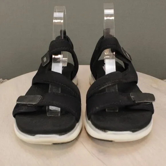 Skechers Sandals Womens 8 Black Arch Fit Adjustable Straps Comfort - Picture 3 of 9
